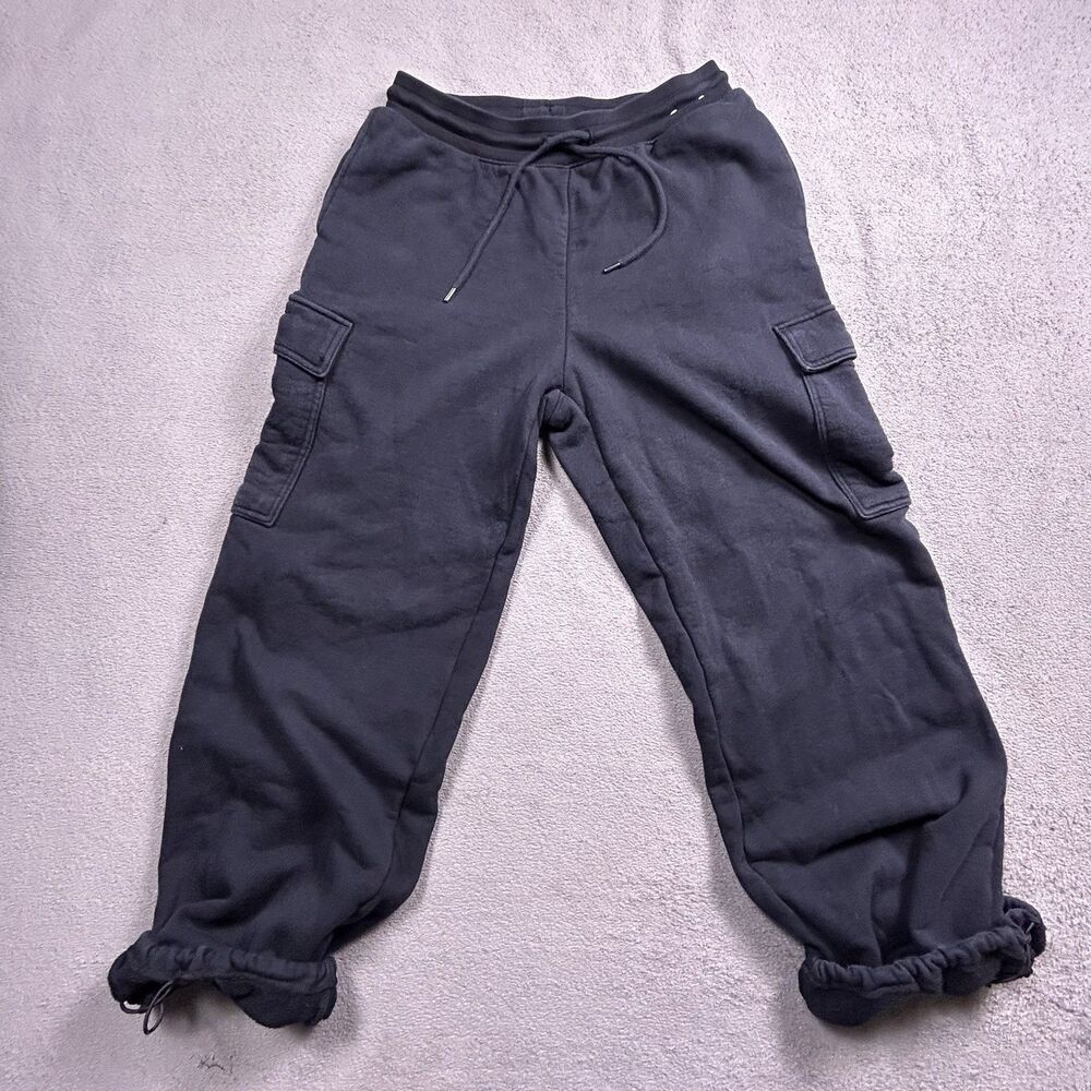 UNIQLO Cargo Sweatpants Mens M Black Baggy Jogger Y2K Gorpcore